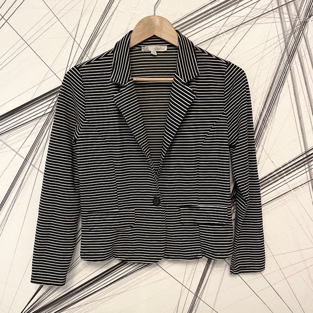 Style Me Notched lapel Stripe Blazer PM